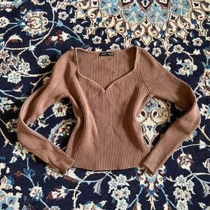 brown/tan long sleeve shirt